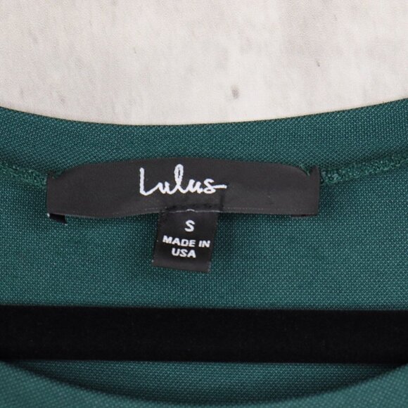 Lulus T Shirt Dress‎ Womens Size Small Green Crew Neck Short Sleeve Knee Length - Picture 8 of 8